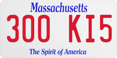 MA license plate 300KI5