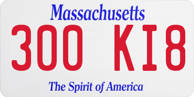 MA license plate 300KI8