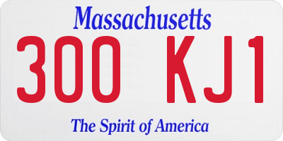 MA license plate 300KJ1