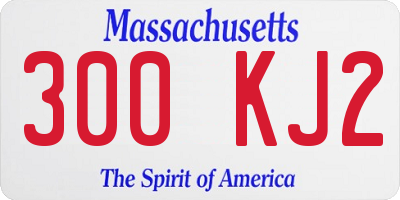 MA license plate 300KJ2