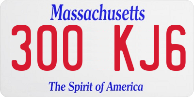 MA license plate 300KJ6
