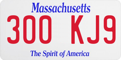 MA license plate 300KJ9