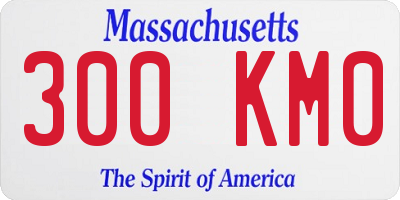 MA license plate 300KM0