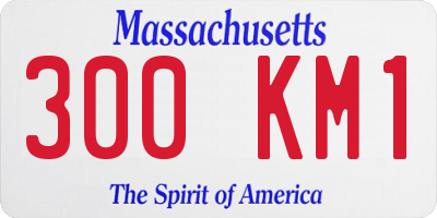 MA license plate 300KM1