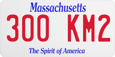 MA license plate 300KM2