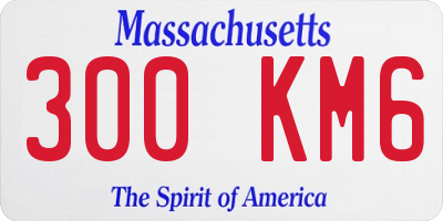 MA license plate 300KM6