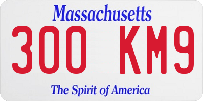 MA license plate 300KM9