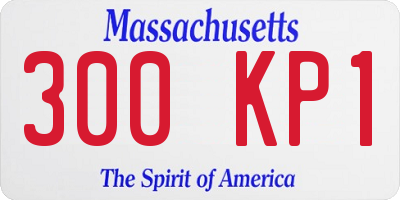 MA license plate 300KP1