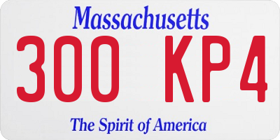 MA license plate 300KP4