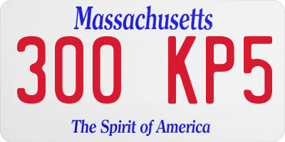 MA license plate 300KP5