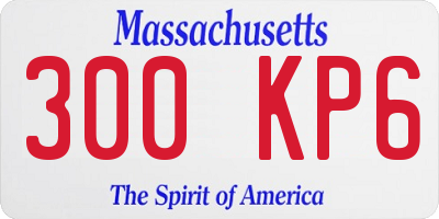 MA license plate 300KP6