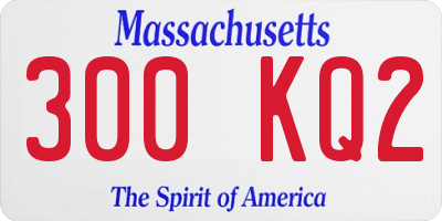 MA license plate 300KQ2