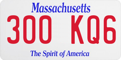 MA license plate 300KQ6