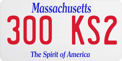 MA license plate 300KS2