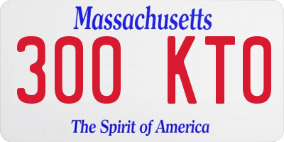 MA license plate 300KT0