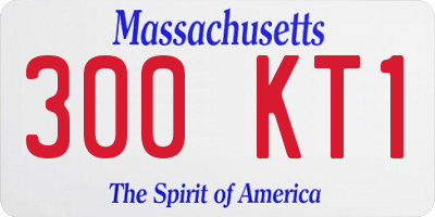 MA license plate 300KT1