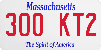 MA license plate 300KT2