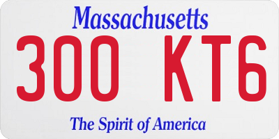 MA license plate 300KT6