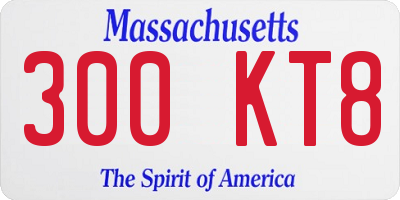 MA license plate 300KT8
