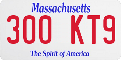 MA license plate 300KT9