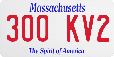MA license plate 300KV2