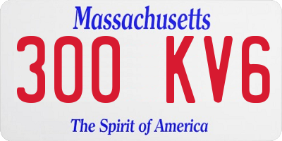 MA license plate 300KV6