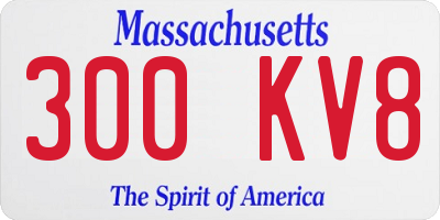 MA license plate 300KV8