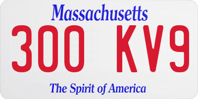 MA license plate 300KV9
