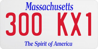 MA license plate 300KX1