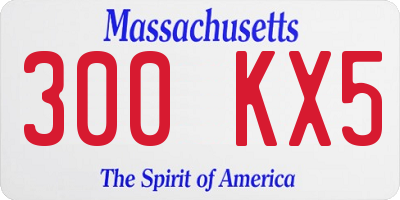 MA license plate 300KX5