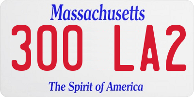 MA license plate 300LA2