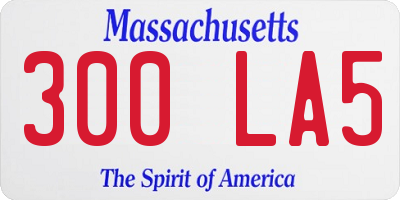 MA license plate 300LA5
