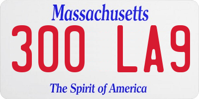 MA license plate 300LA9