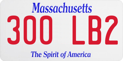 MA license plate 300LB2