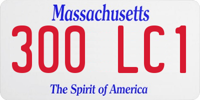 MA license plate 300LC1