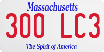 MA license plate 300LC3