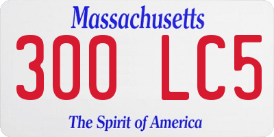 MA license plate 300LC5
