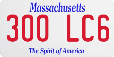 MA license plate 300LC6