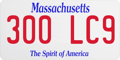 MA license plate 300LC9