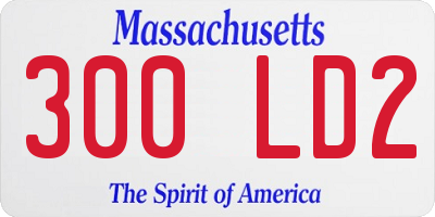 MA license plate 300LD2