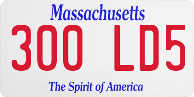 MA license plate 300LD5