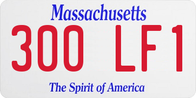 MA license plate 300LF1