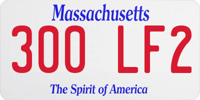 MA license plate 300LF2