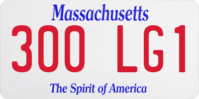 MA license plate 300LG1