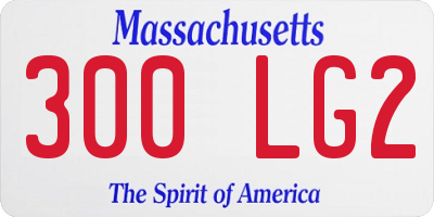 MA license plate 300LG2