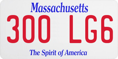 MA license plate 300LG6