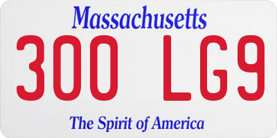 MA license plate 300LG9