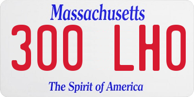 MA license plate 300LH0