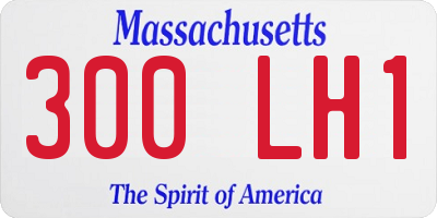 MA license plate 300LH1