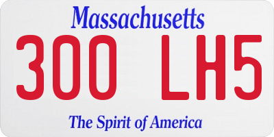 MA license plate 300LH5